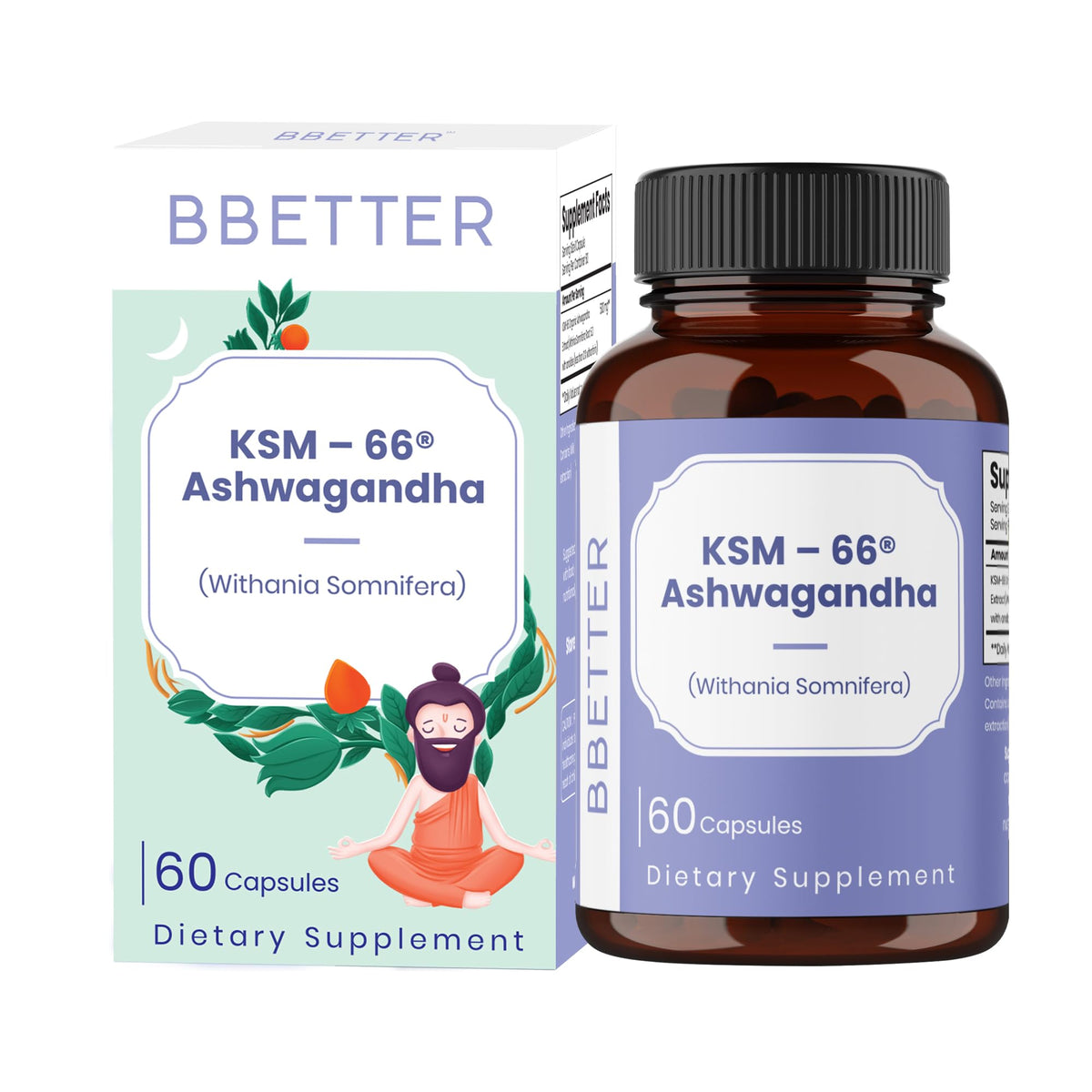 BBETTER Ashwagandha KSM 66 Capsules 600mg Lab Tested Ashvagandha