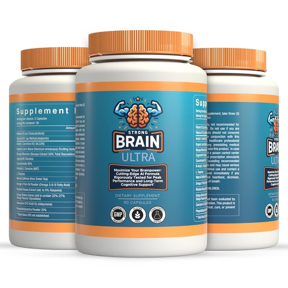 Strong Brain Ultra Nootropic for Cognitive Support & Focus - 90 Capsules