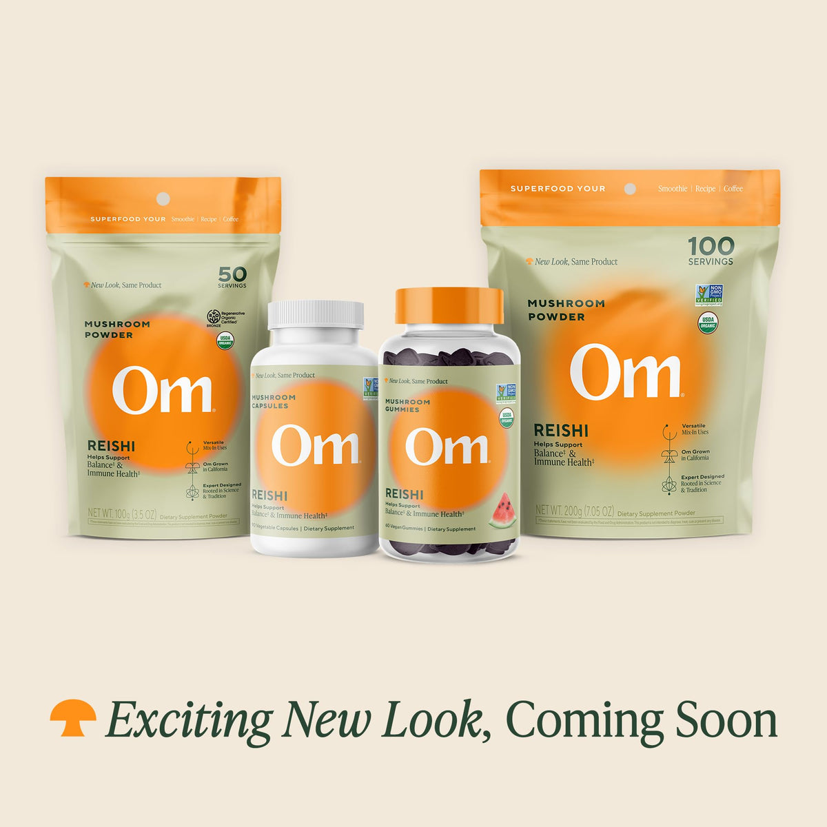 OM Mushroom Superfood Reishi Organic Powder for Stress Relief - 100 Servings - image 2