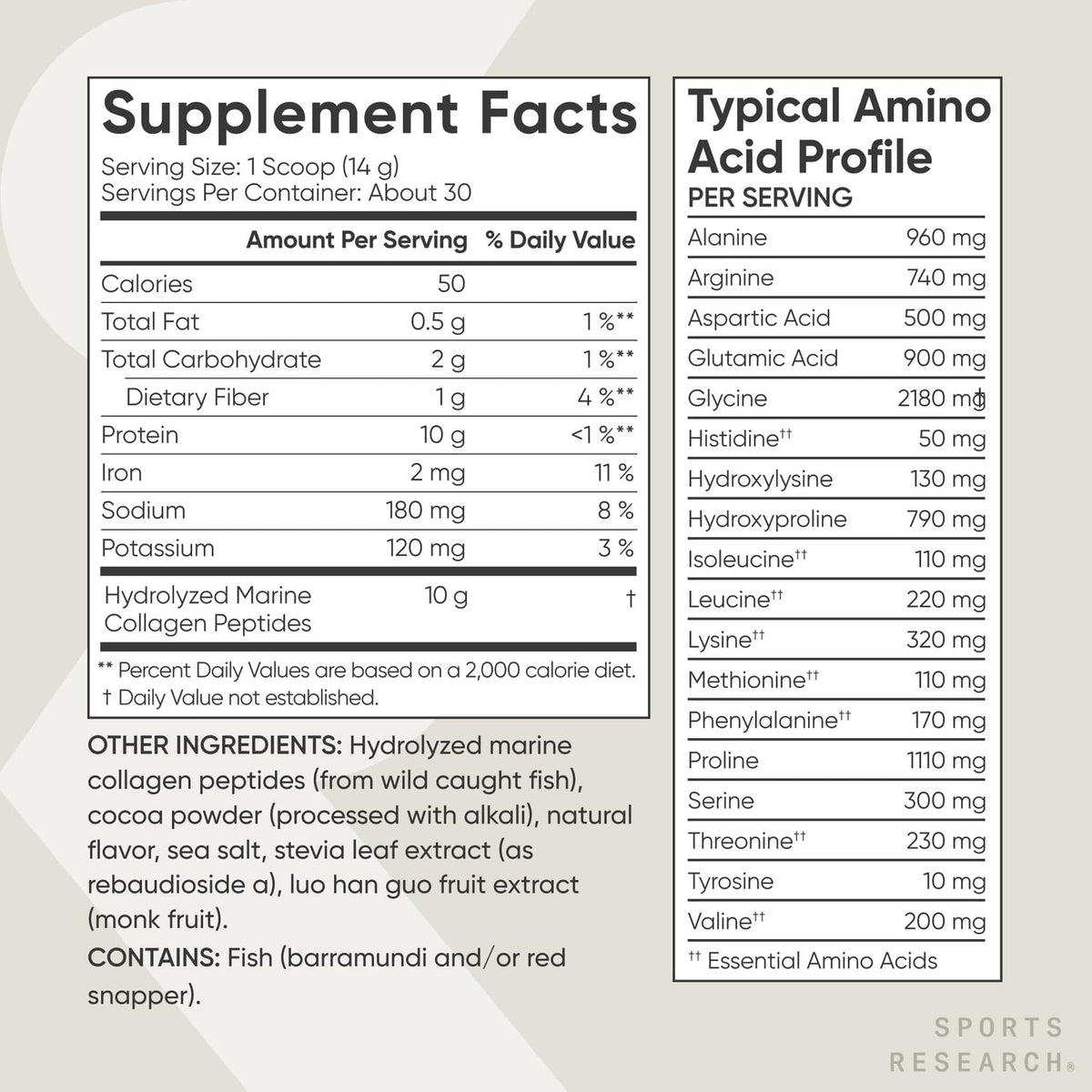 Sports Research® Marine Collagen Peptides