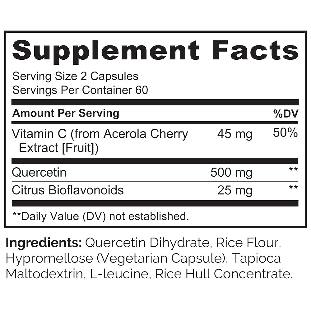 NATURELO Quercetin Citrus Bioflavonoid Complex - 240 Vegetarian Capsules - image 8
