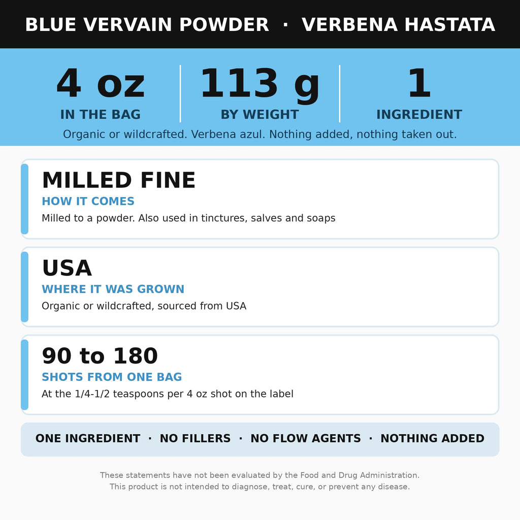 Alkaline Herb Blue Vervain Powder - 4 oz - image 3