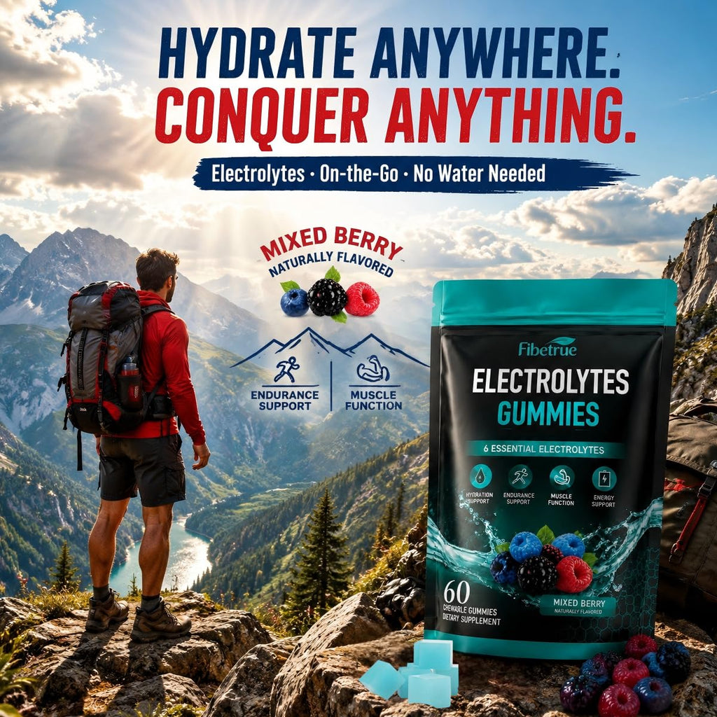 Fibetrue Electrolyte Gummies Mixed Berry - 60 Gummies - image 5