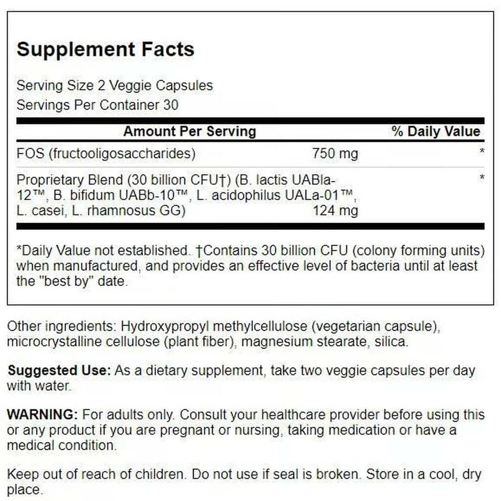 Swanson Ultra Probiotic for Seniors 30 Billion CFU - 60 Vegetarian Capsules - image 2