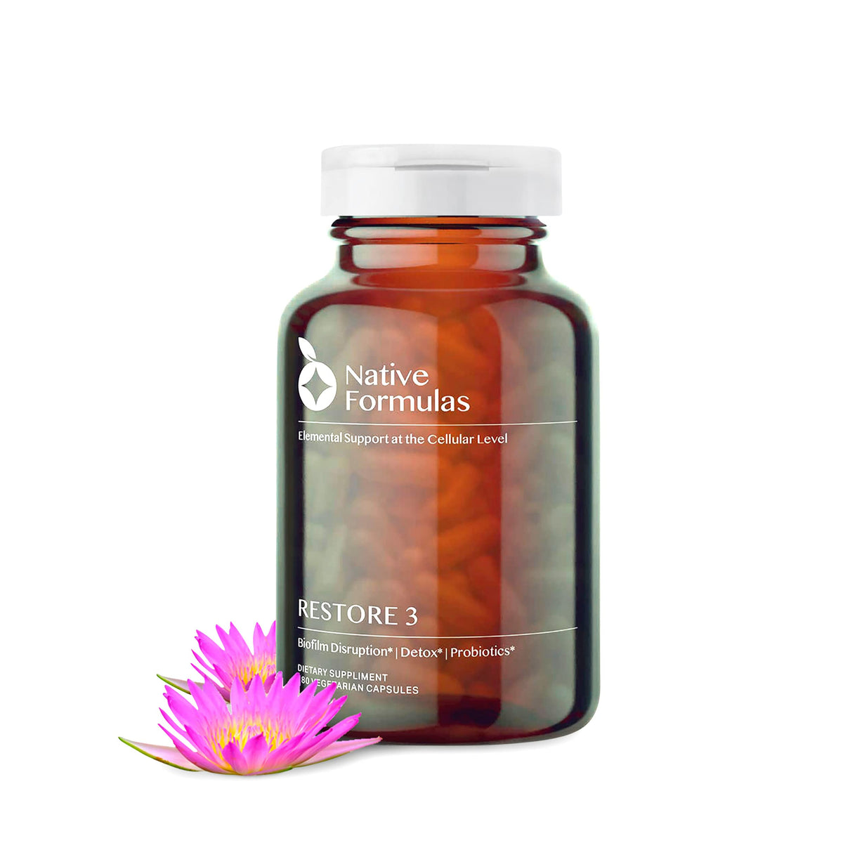 Native Formulas Restore 3 Proteolytic Enzyme & Spore Probiotic - 60 Capsules