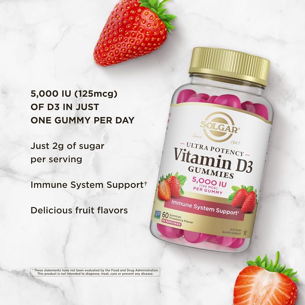 Solgar Vitamin D3 Gummies for Immune Support - 60 Gummies - image 5