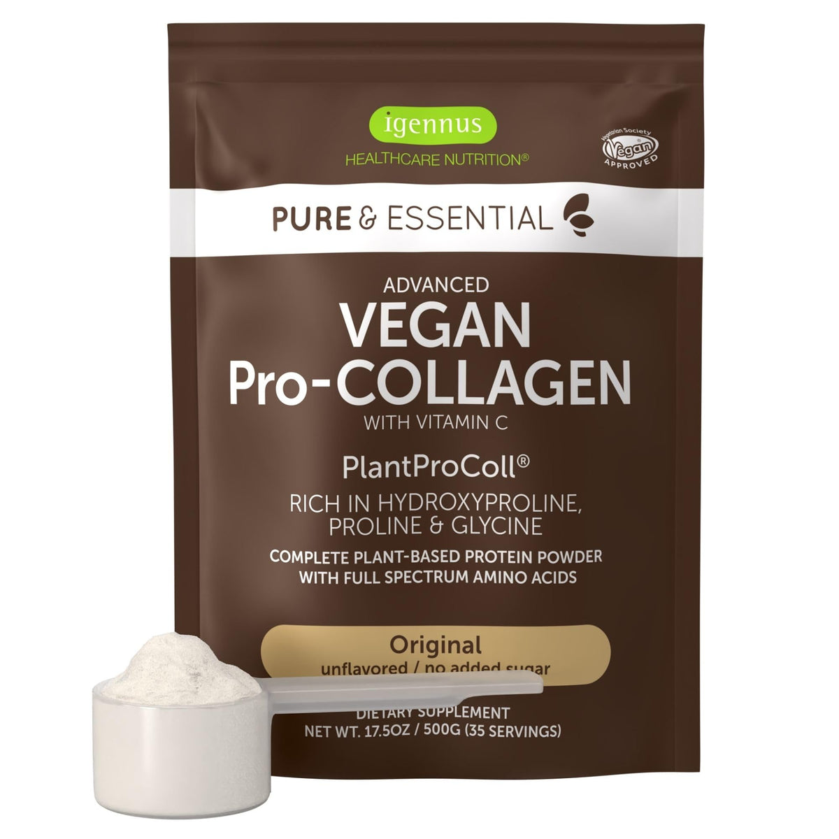 Igennus Vegan Collagen Peptide Powder - 35 Servings