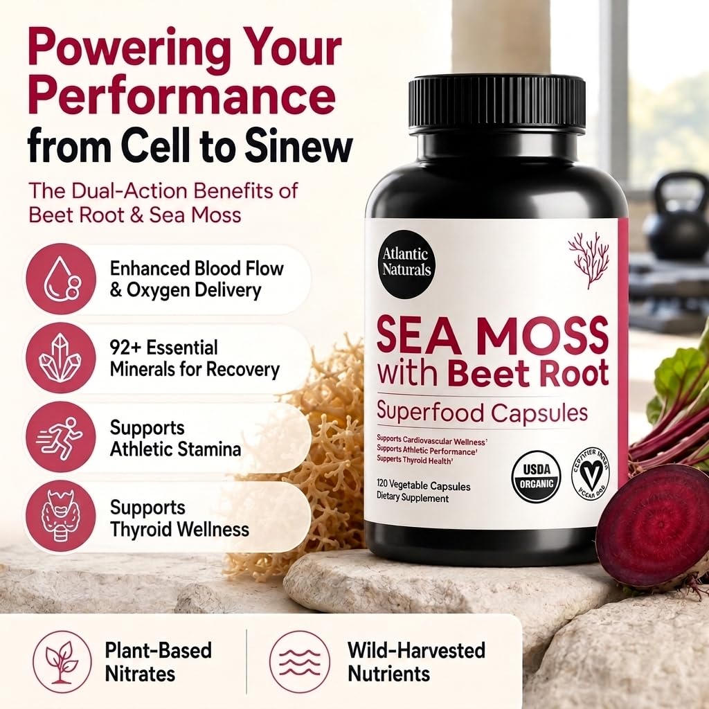 Atlantic Naturals Sea Moss Dietary Supplement - 120 Count Vegetable