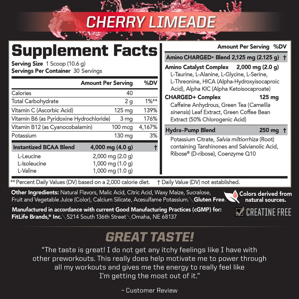 PMD Sports BCAA Charged Amino Drink Mix