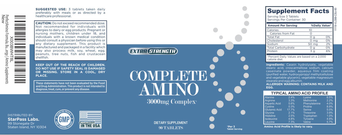StarPass Labs Complete Amino Formula - 90 Capsules - image 2