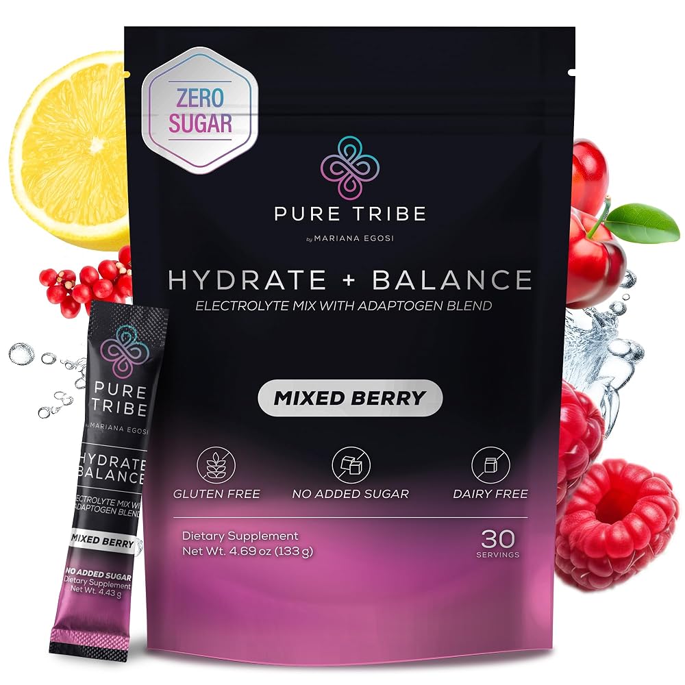 PURE TRIBE Instant Hydration Electrolytes Powder Packets