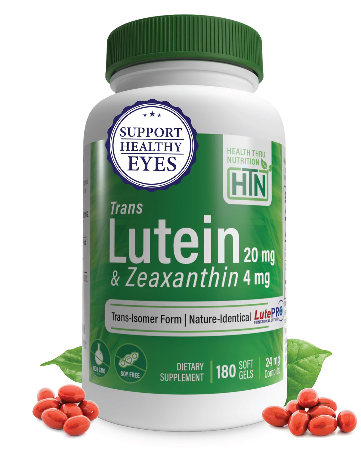 Health Thru Nutrition Lutein 20mg Zeaxanthin Eye Support - 180 Softgels
