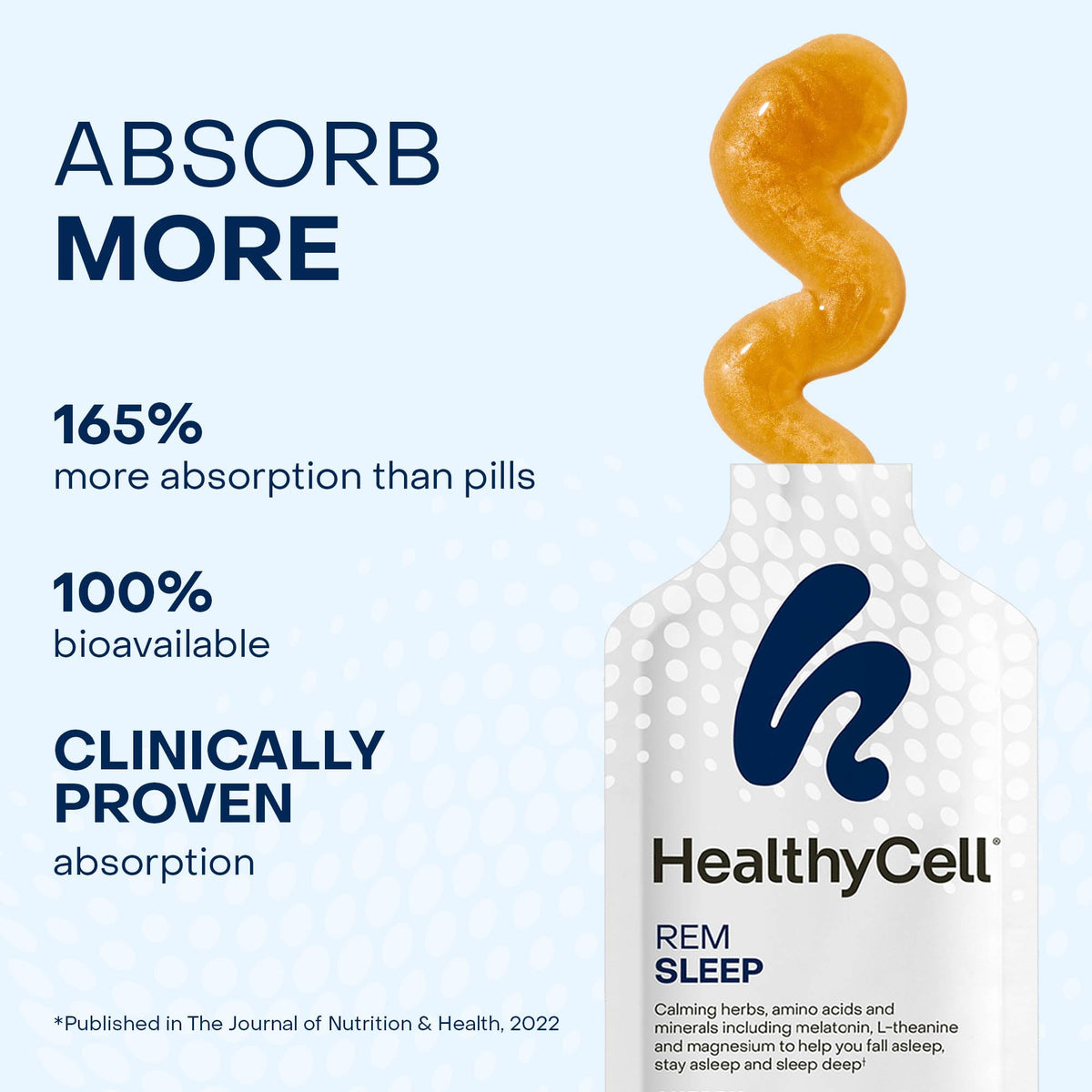 HealthyCell REM Sleep Aid Liquid Gel Supplement - 30 Gel Packs - image 3