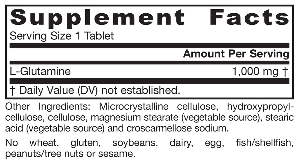 Jarrow Formulas L-Glutamine 1000 mg - 100 Tablets - image 9