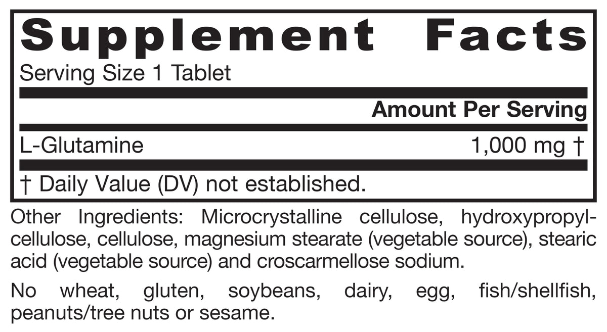 Jarrow Formulas L-Glutamine 1000 mg - 100 Tablets - image 9