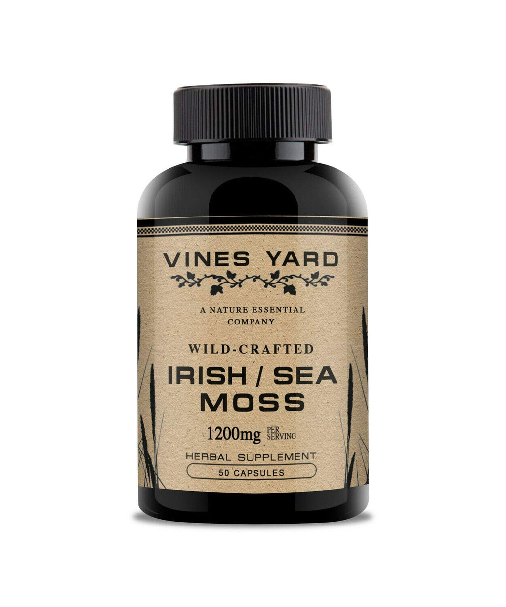 Vines Yard Sea Moss Herbal Supplement 1200mg - 50 Capsules