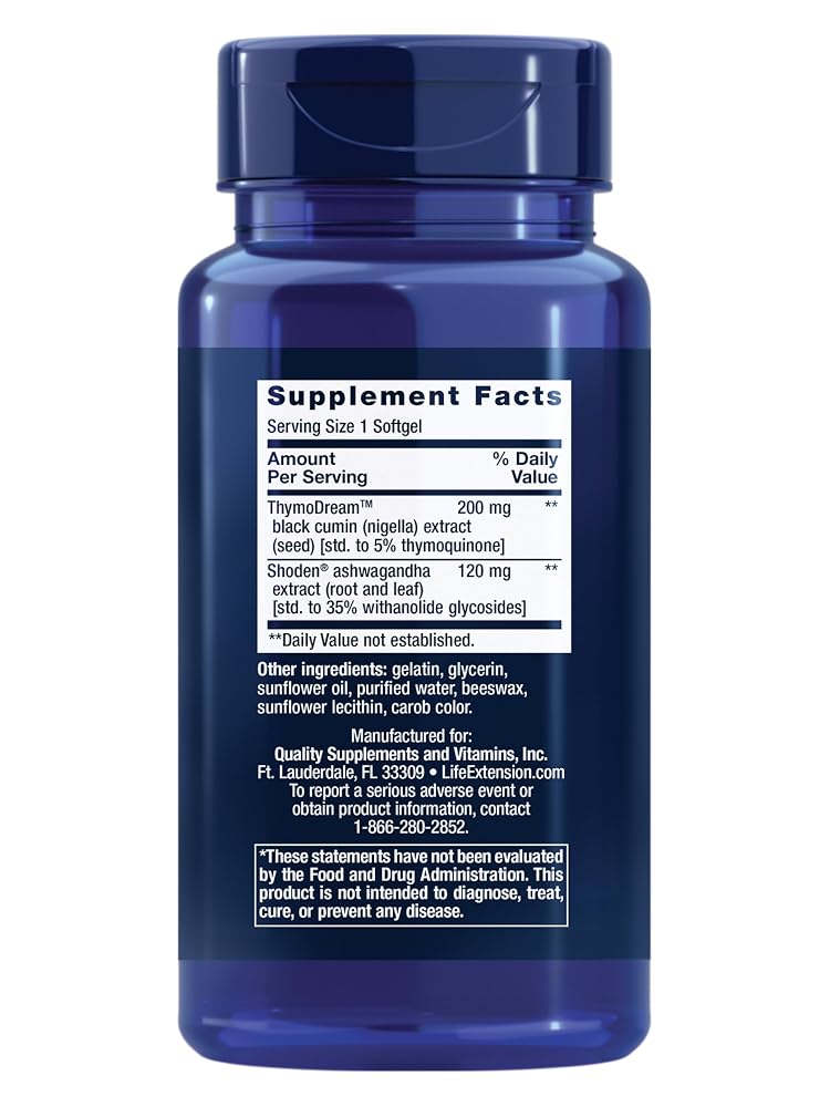 Life Extension Serene Sleep Ashwagandha Black Cumin - 30 Softgels - image 2