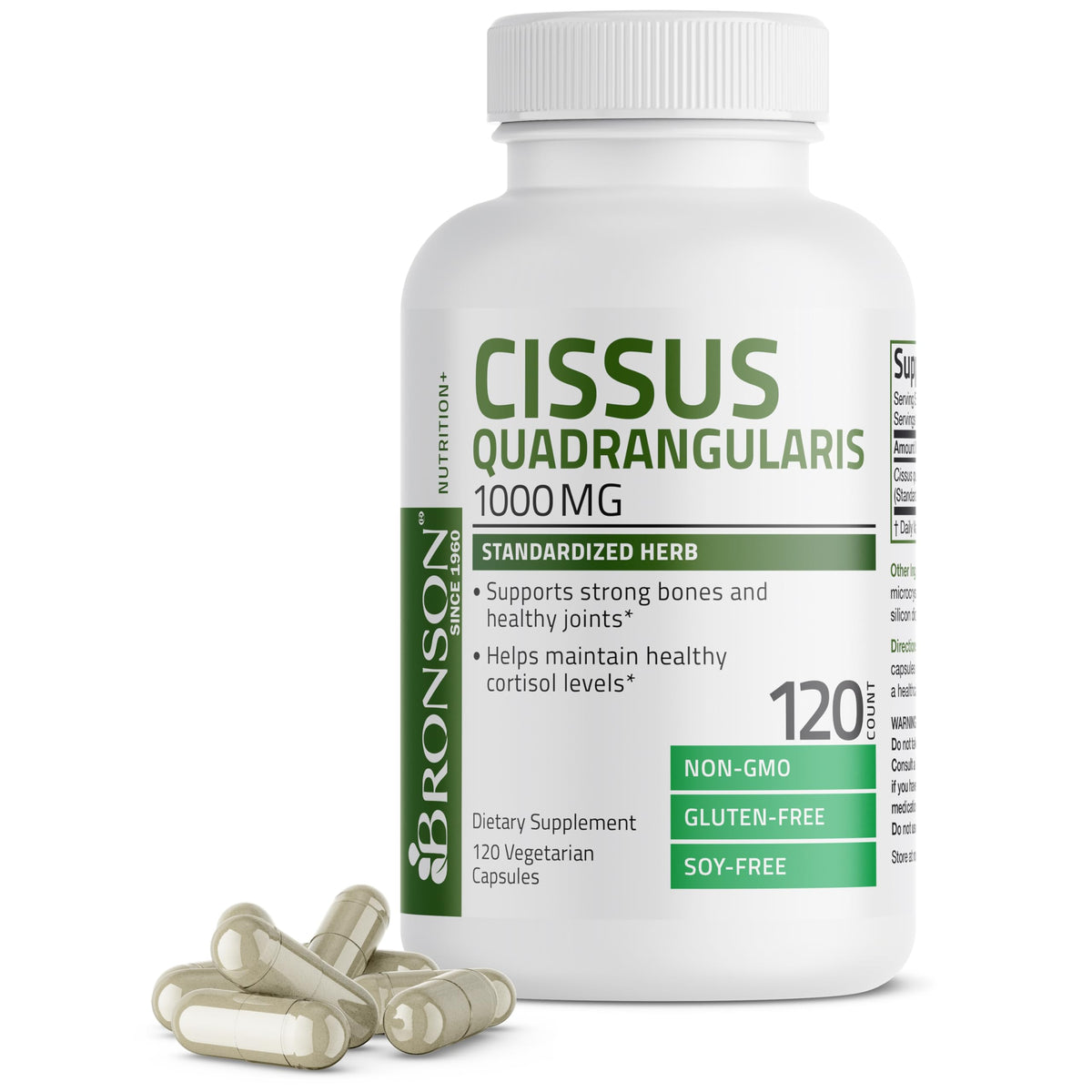 Bronson Cissus Quadrangularis Extract 1000 mg - 120 Vegetarian Capsules
