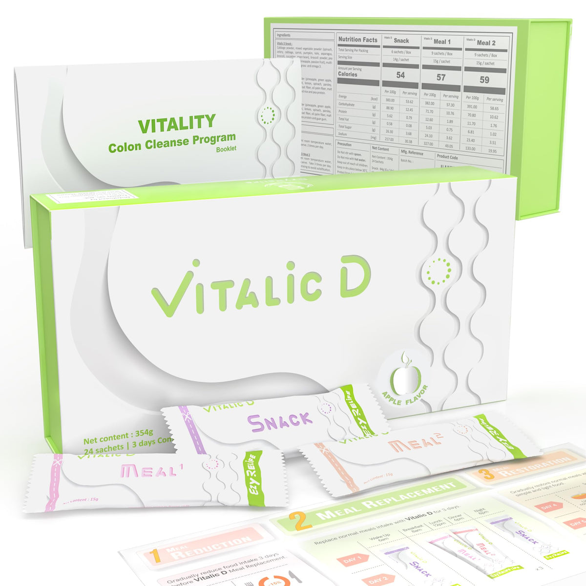 EzyRelife Vitalic D 3-Day Cleanse Powder - 24 Packets
