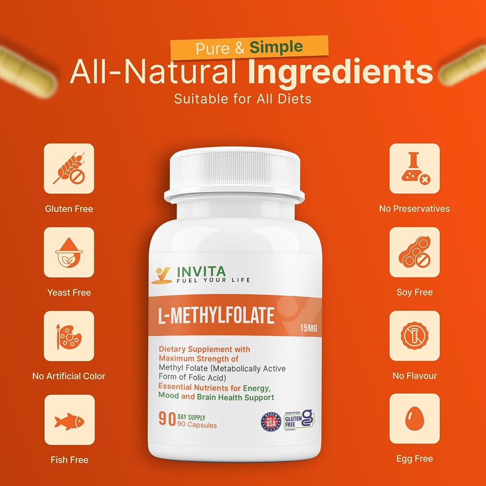 INVITA L-Methylfolate - Professional Strength Active Methyl Folate