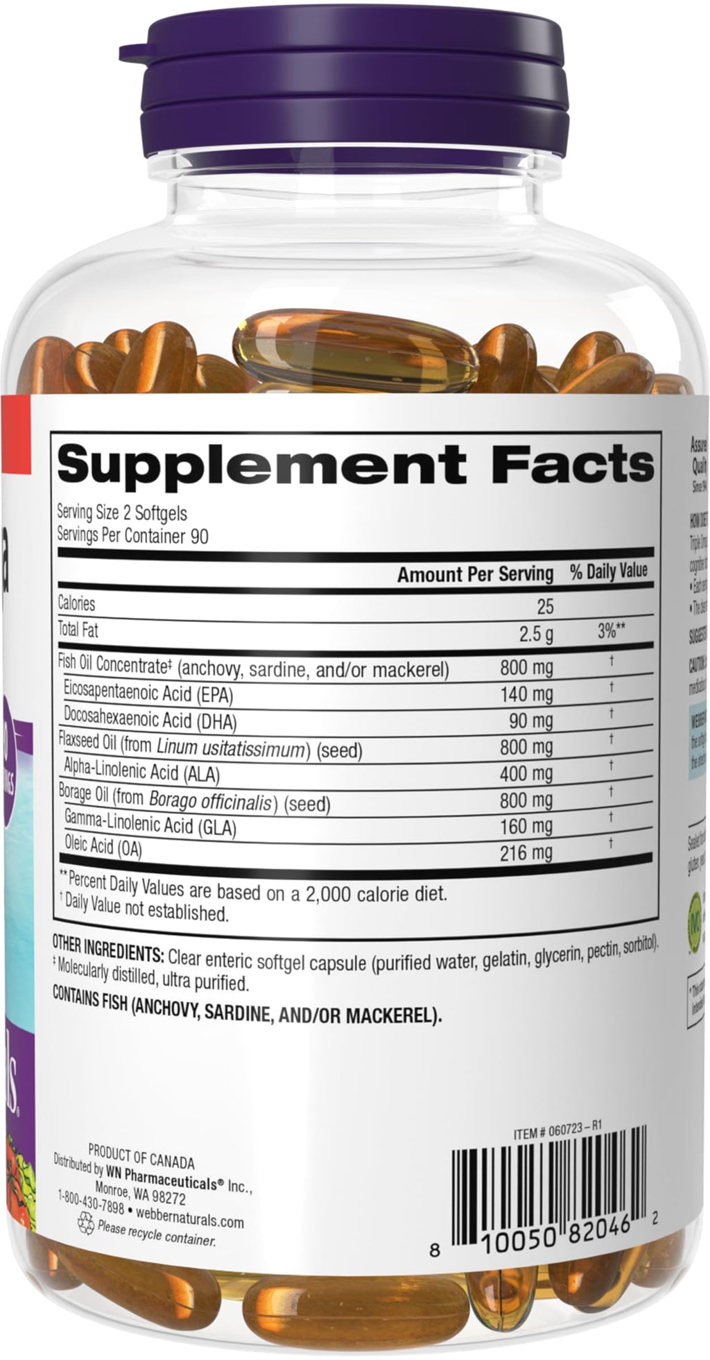 Webber Naturals Triple Omega 3 6 9 Fish Oil - 180 Softgels - image 8