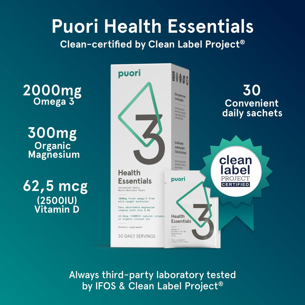 Puori P3 Health Essentials Daily Multi-Vitamin Packs - 30 Servings - image 2