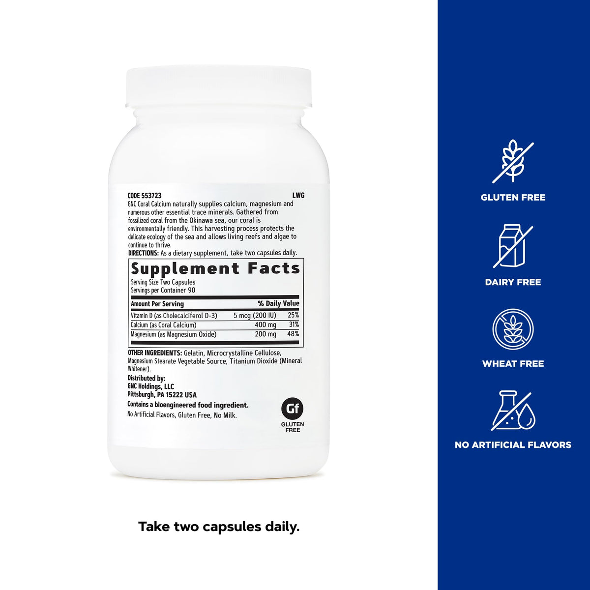 GNC Coral Calcium 400mg with Magnesium & Vitamin D3 - 90 Servings - image 5