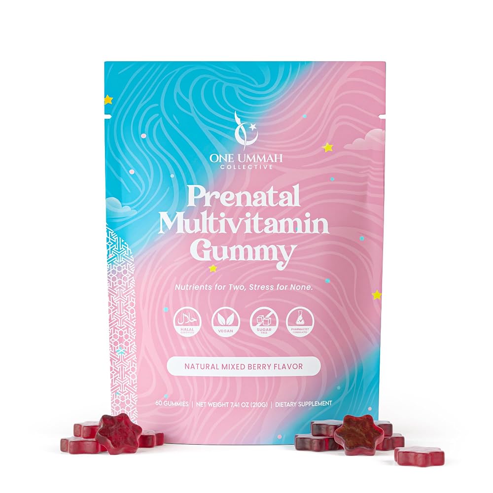One Ummah Halal Certified Prenatal Gummies - 60 Count