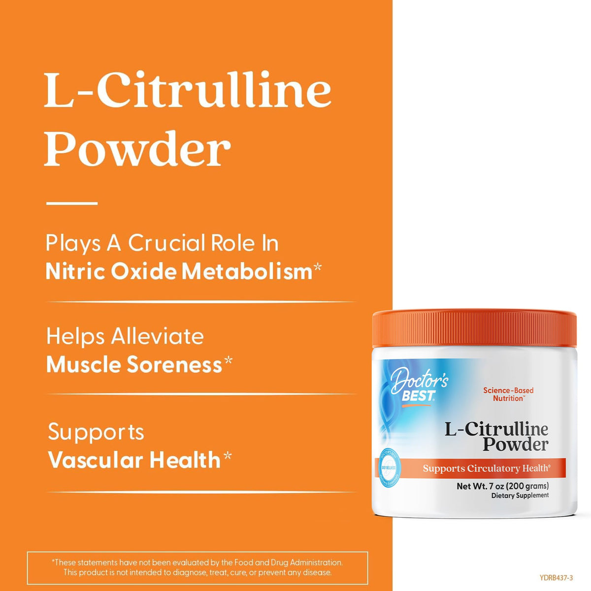 Doctor's Best L-Citrulline Powder Nitric Oxide Support - 7 oz - image 4