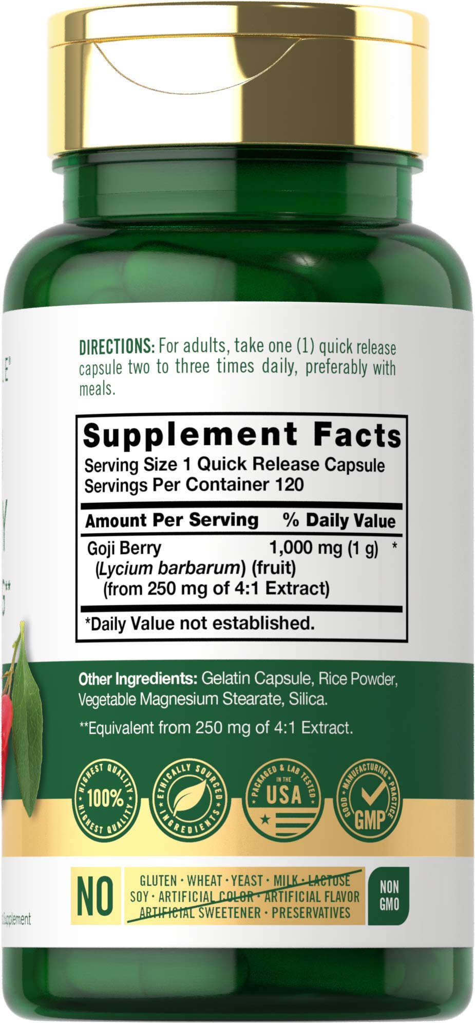 Carlyle Goji Berry - 120 Capsules - image 2