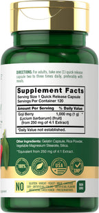 Carlyle Goji Berry - 120 Capsules - image 2
