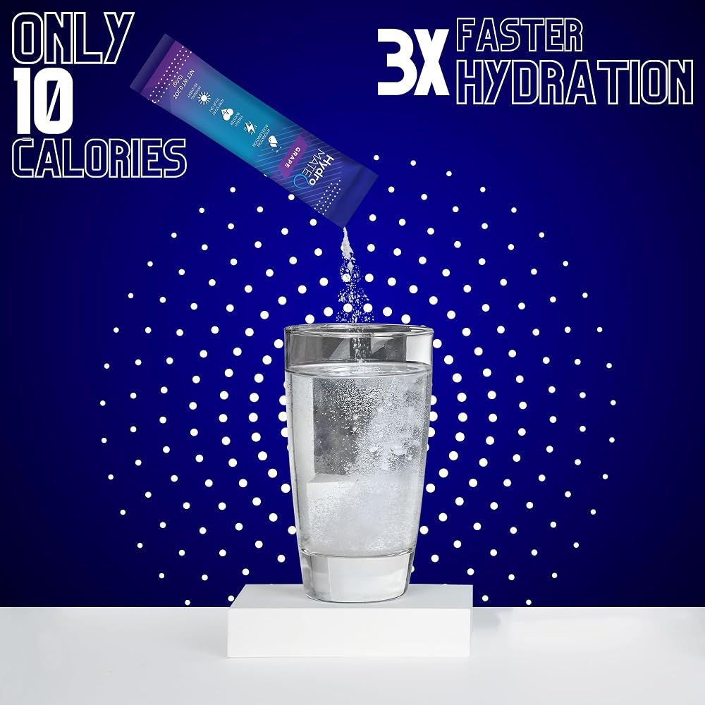 HydroMATE Electrolytes Powder Packets Energy Drink Mix Hydration