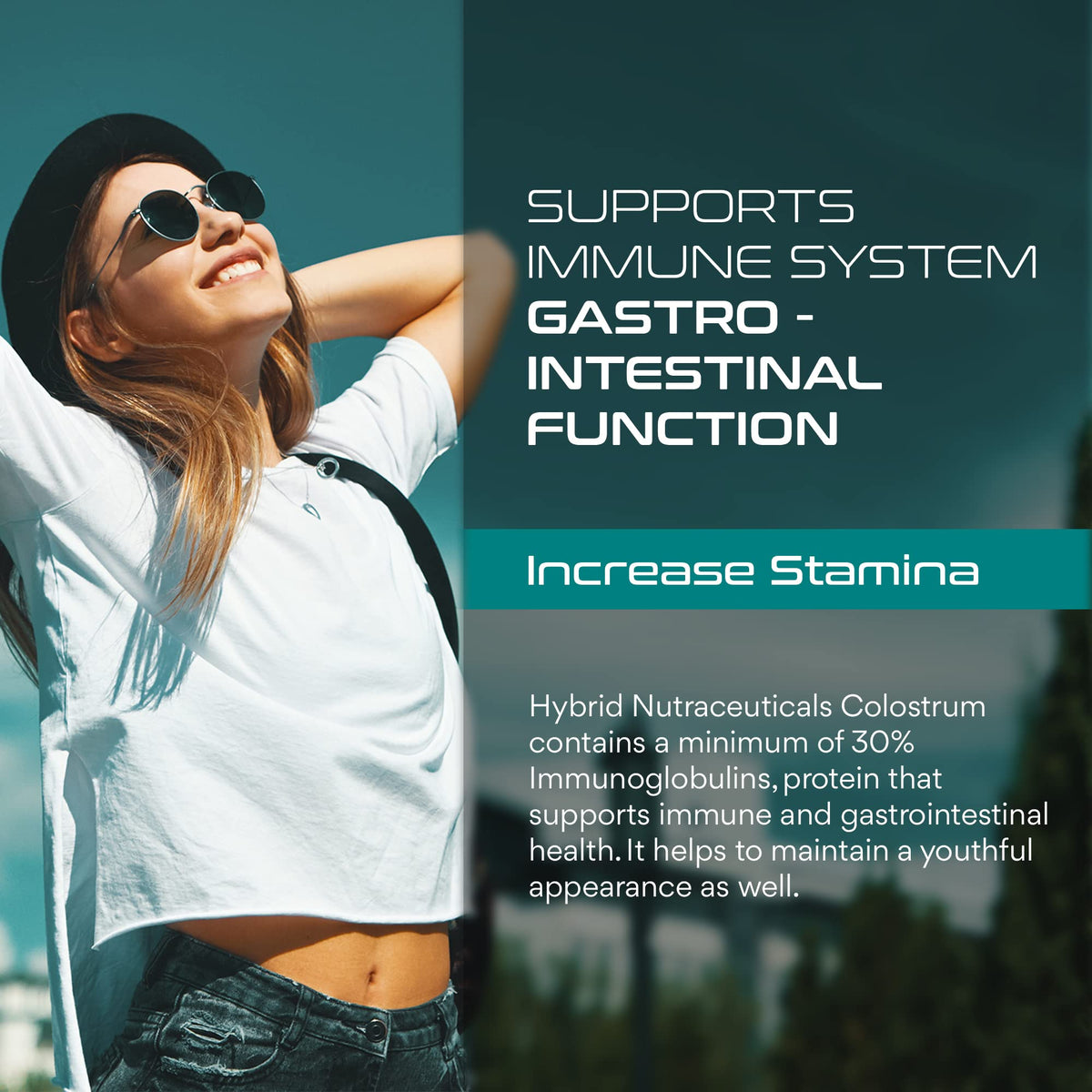 Hybrid Nutraceuticals Bovine Colostrum Immune Support - 120 Capsules - image 3