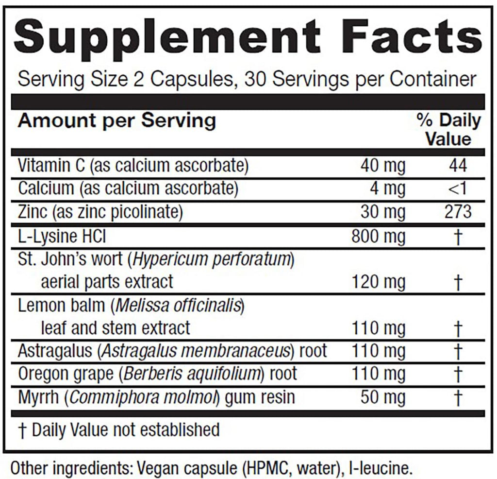 Vitanica Lysine Extra Immune Support - 60 Capsules - image 2