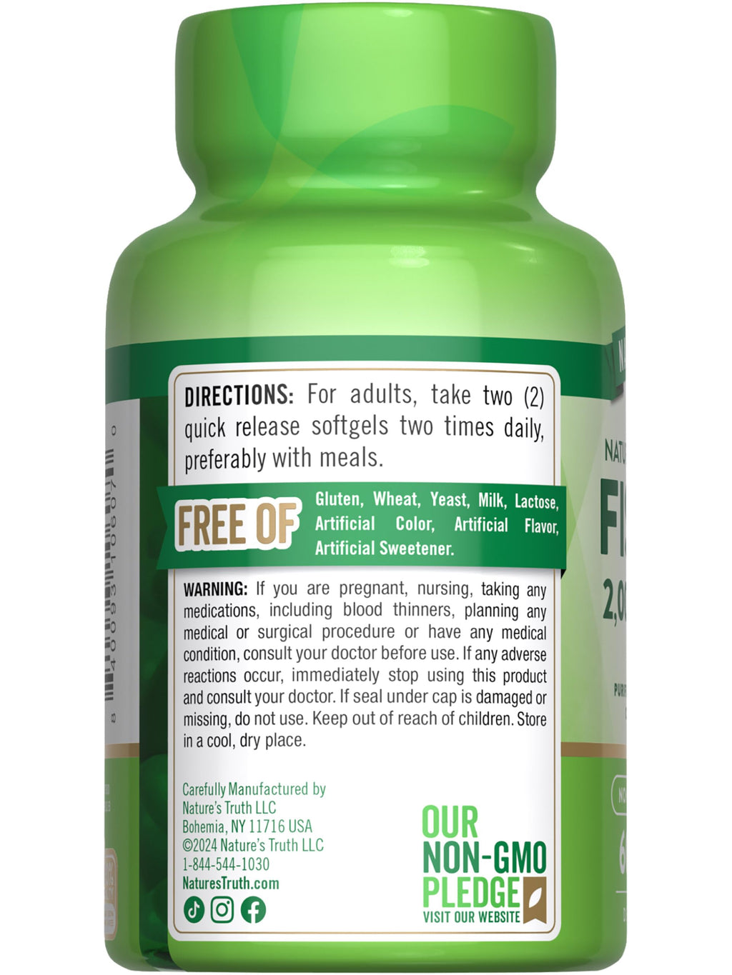 Nature's Truth Fish Oil Omega 3 2000mg - 60 Softgels - image 7