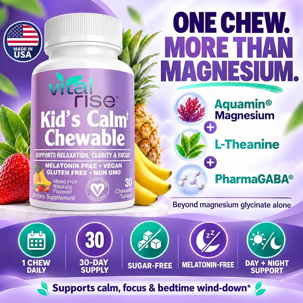 Vital Rise Kids Magnesium Chewables - Daily Supplement