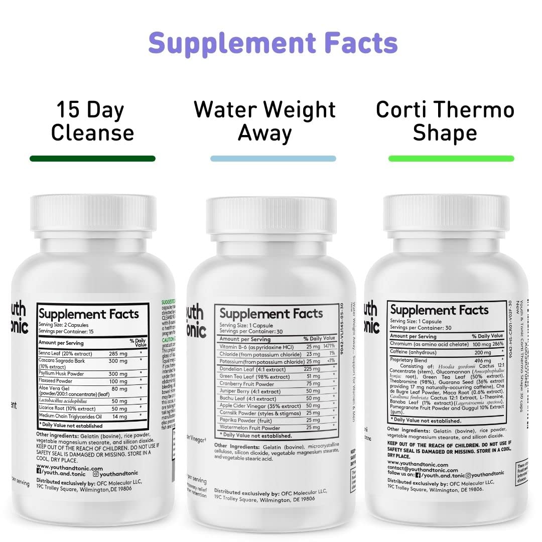 Youth & Tonic Cleanse Weight Loss Pills Women