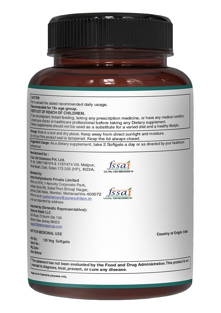 Pure Nutrition Vegan Omega 3-5-6-7-9 - 120 Softgels - image 6