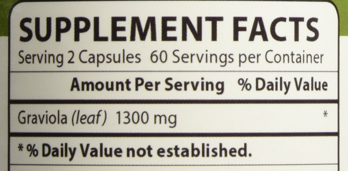 Fresh Health Nutritions Graviola 1300 mg - 120 Capsules - image 2