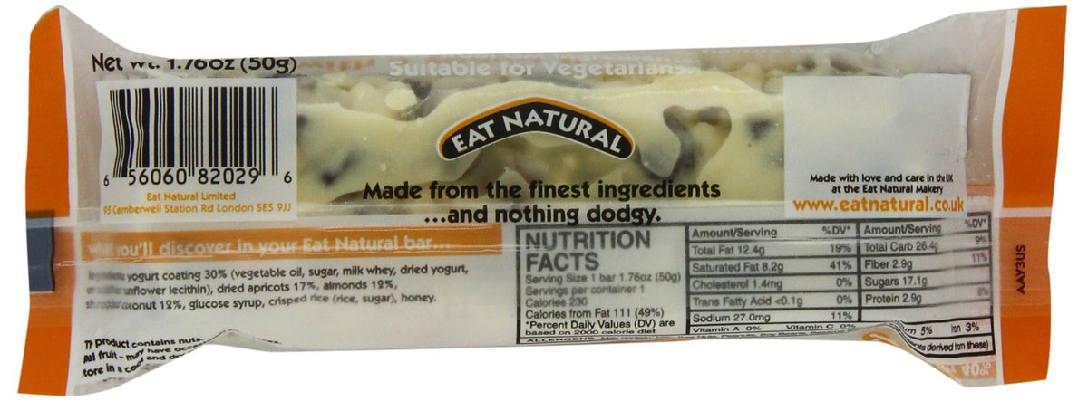 Eat Natural Almond & Apricot Bar with Yogurt Coating - 12 Count - image 2