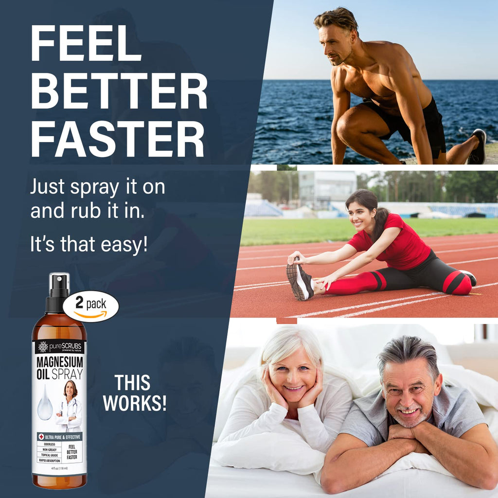 pureSCRUBS Doctor Recommended Pure Topical Magnesium Oil Spray