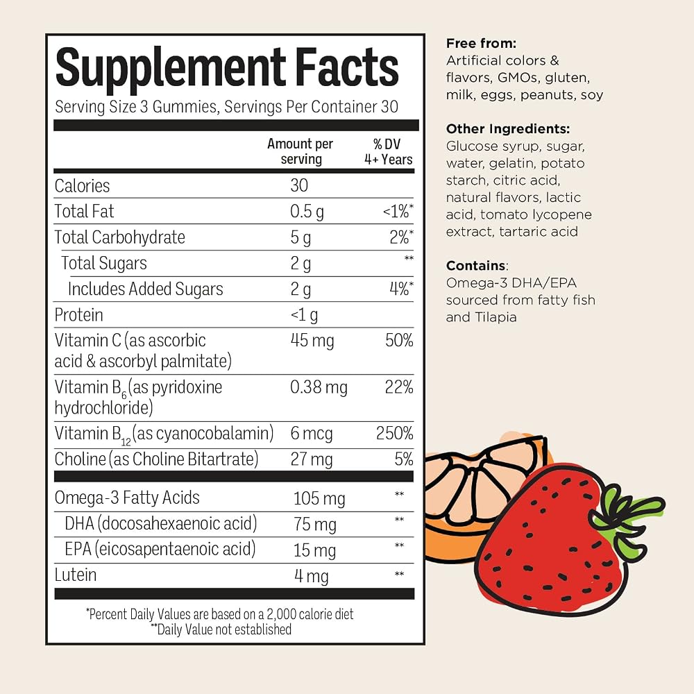 Brainiac Kids Daily BrainPack Gummies Brain Health - 90 Gummies - image 2