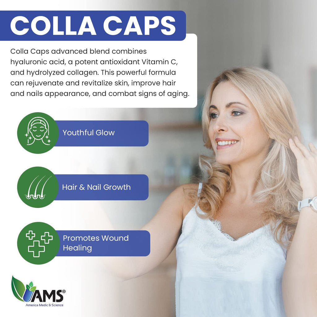 America Medic & Science Colla Caps Collagen Supplement - 60 Caplets - image 4