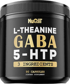 NUQIIT 3in1 GABA L-Theanine 5-HTP Brain Support - 90 Capsules