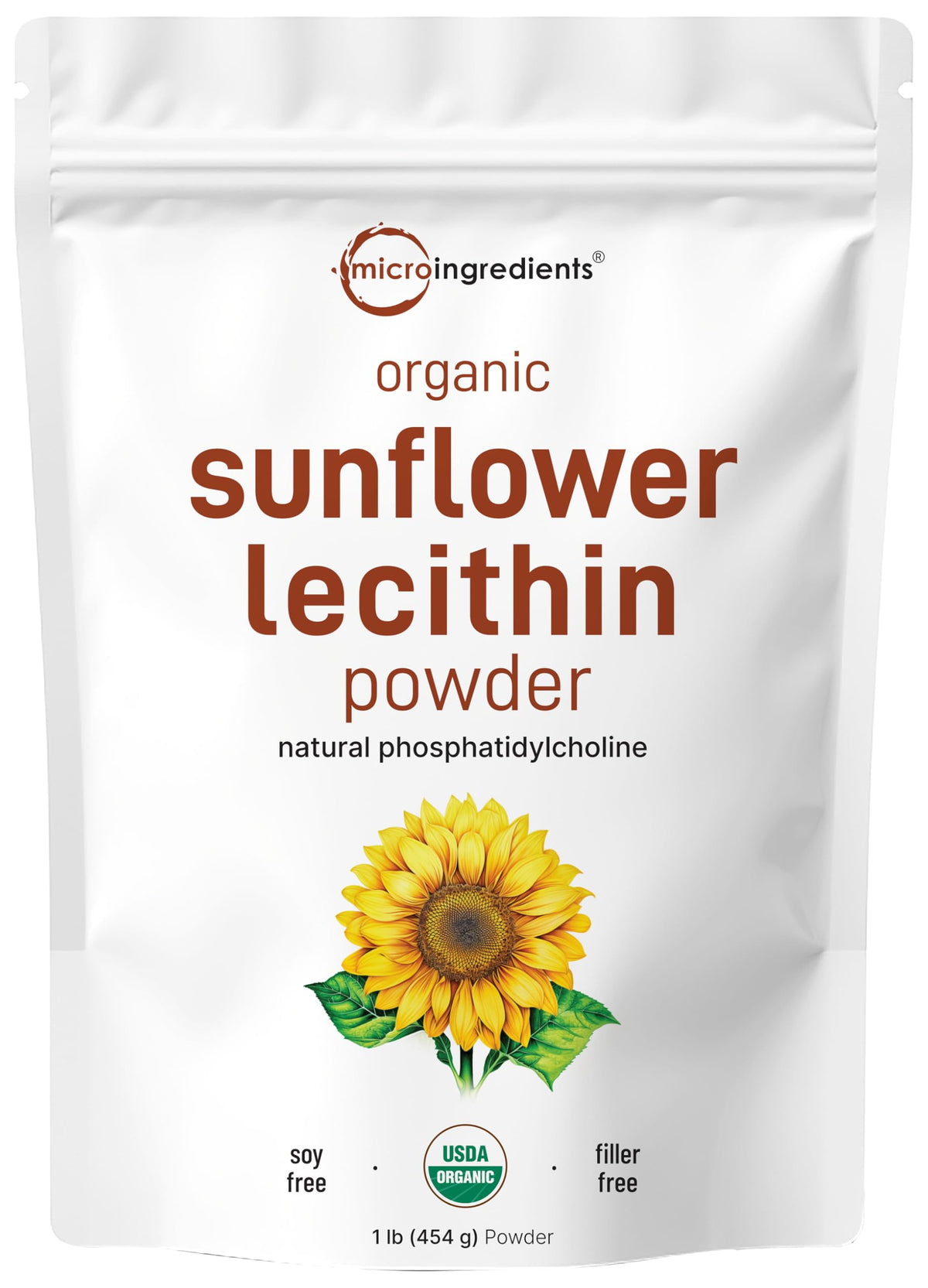 Micro Ingredients Organic Sunflower Lecithin Powder - 1 Pound
