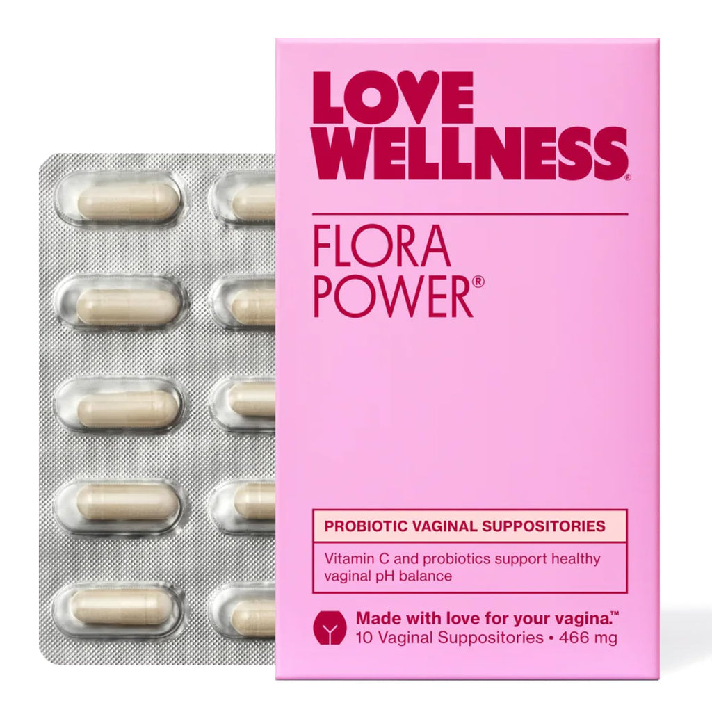 Love Wellness Flora Power Vaginal Probiotic Suppositories - 10 Count