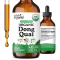 Wild & Organic Dong Quai Supplement for Menopause Support - 4 fl oz