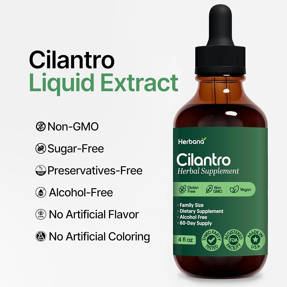 HERBANA MANUFACTURING Cilantro Leaf Liquid Extract Tincture - 4 FL OZ - image 2