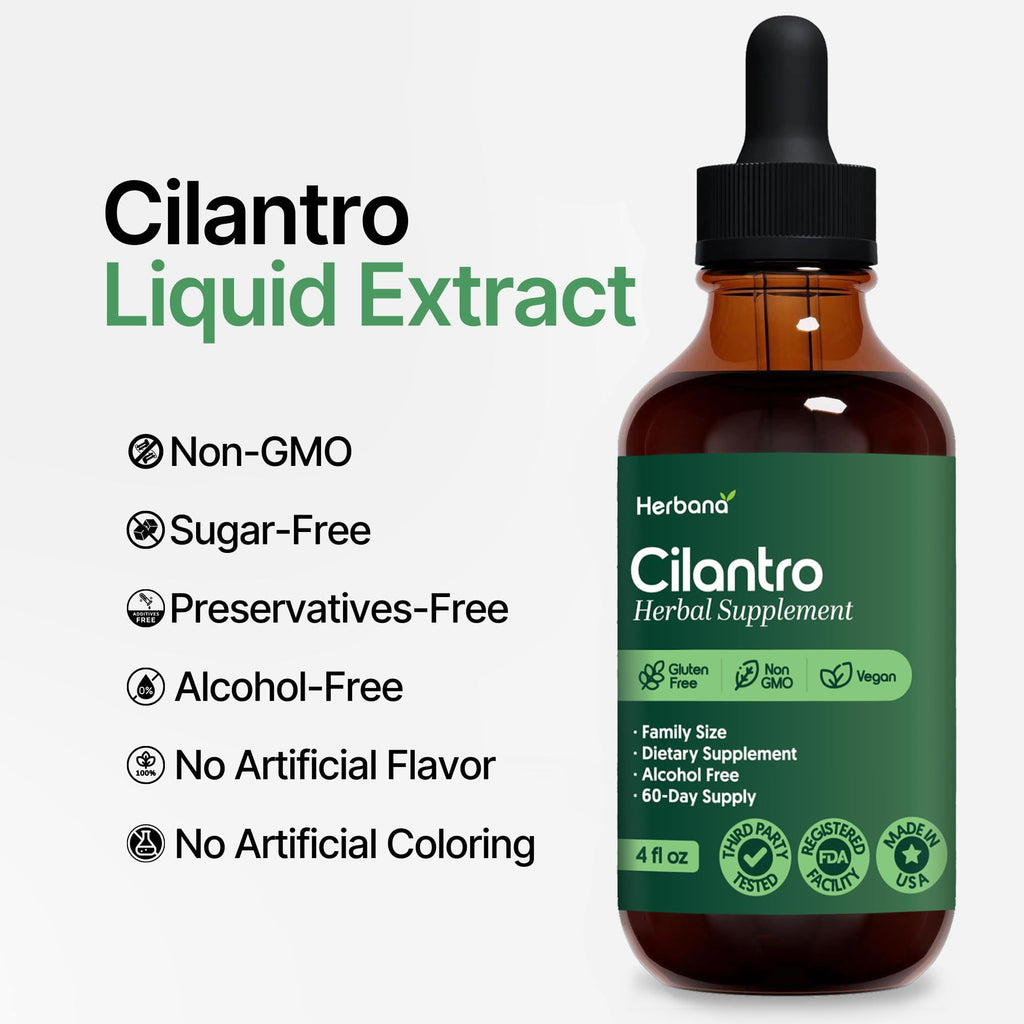 HERBANA MANUFACTURING Cilantro Leaf Liquid Extract Tincture - 4 FL OZ - image 2