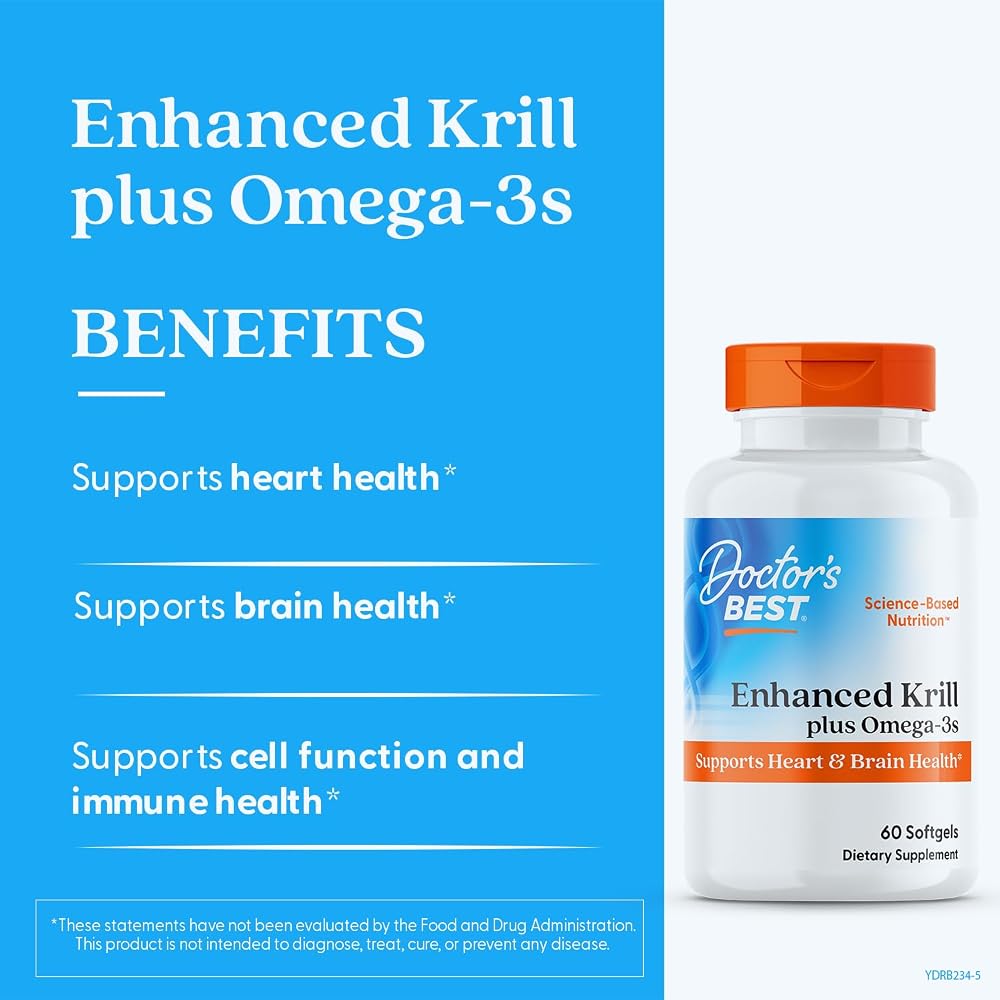 Doctor's BEST Antarctic Krill Oil Plus Omega-3s - 60 Softgels - image 4